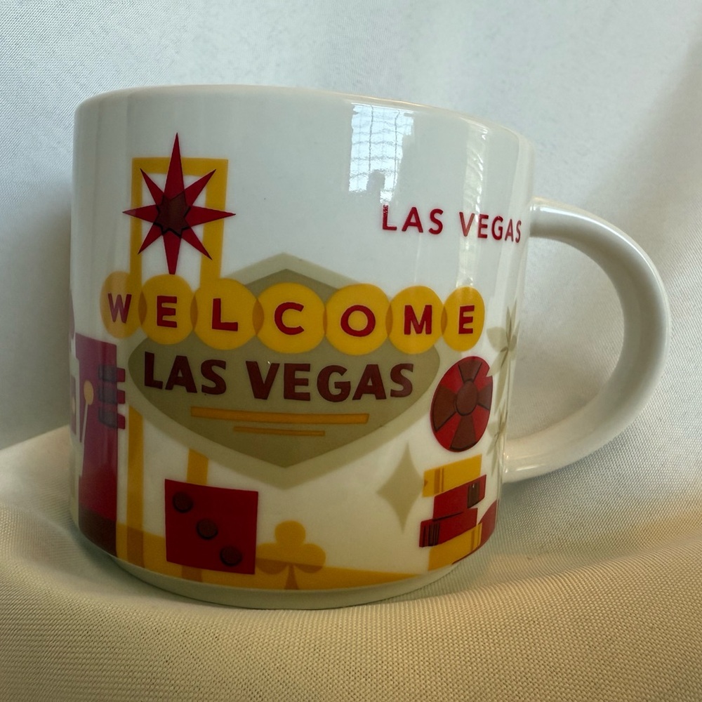 Las Vegas Souvenir Mug - White and Red